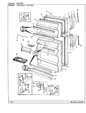 DOORS Diagram and Parts List for CNT19W7A BC56A Crosley Refrigerator