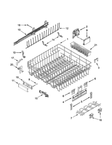 Upper Rack And Track Parts Diagram and Parts List for JDB9200CWP1  Jenn-Air Dishwasher