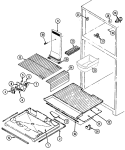 FREEZER COMPARTMENT Diagram and Parts List for GT19A6XA  Admiral Refrigerator