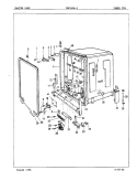 TUB (INNER) Diagram and Parts List for CDP2406-1  Amana Dishwasher