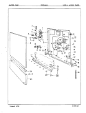 DOOR & ACCESS PANEL Diagram and Parts List for CDP2406-1  Amana Dishwasher