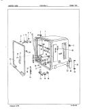 TUB (INNER) Diagram and Parts List for CDU2404-1  Crosley Dishwasher