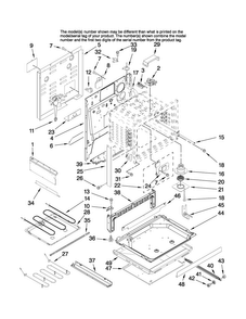 Chassis Parts Diagram and Parts List for JES8750BAS17  Jenn-Air Range