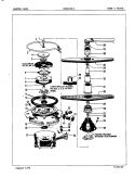 PUMP & MOTOR Diagram and Parts List for CDU2406-1  Crosley Dishwasher