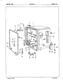 TUB (INNER) Diagram and Parts List for CDU2406-1  Crosley Dishwasher