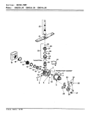 MOTOR & PUMP Diagram and Parts List for CDU2CA-20  Crosley Dishwasher