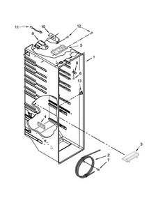 Refrigerator Liner Parts Diagram and Parts List for MSF21D4MDE02  Maytag Refrigerator