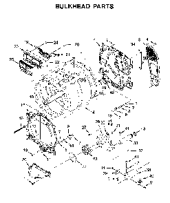 Bulkhead parts Diagram and Parts List for MGD8230HC0  Maytag Dryer