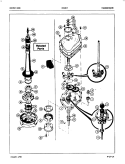 TRANSMISSION (ORIG. REV. A - B) Diagram and Parts List for CW18C3W  Crosley Washer