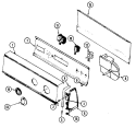 CONTROL PANEL (REV. E - F) Diagram and Parts List for CDE20P8W  Crosley Dryer