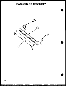 Backguard Assembly Diagram and Parts List for LBP26AA0Y P1141115NW Amana Range