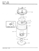 TUB (REV. H - M) Diagram and Parts List for CW18P6H  Crosley Washer