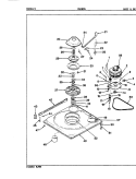 BASE & DRIVE (REV. E - G) Diagram and Parts List for CW18P6H  Crosley Washer