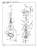 TRANSMISSION & RELATED PARTS (REV. J - N) Diagram and Parts List for CW20P6A  Crosley Washer