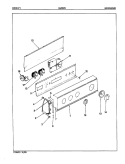 CONTROL PANEL (ORIG. REV. E - J) Diagram and Parts List for CW20P8W  Crosley Washer