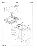 EXTERIOR (ORIG. REV. E - J) Diagram and Parts List for CW20P8W  Crosley Washer