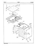 EXTERIOR (ORIG. REV. A - D) Diagram and Parts List for CW25P6W  Amana Washer