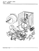 CYLINDER & DRIVE Diagram and Parts List for CDE20P8WC  Crosley Dryer