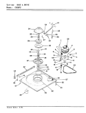 BASE & DRIVE Diagram and Parts List for CW18P2H  Crosley Washer