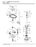 TRANSMISSION Diagram and Parts List for CW20P5AC  Crosley Washer
