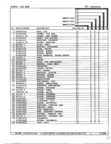 Ice Bin Page 2 Diagram and Parts List for HMG671580  Admiral Refrigerator