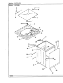 CABINET (CW20P8xS) (REV. A - E) Diagram and Parts List for CW20P8WS  Crosley Washer