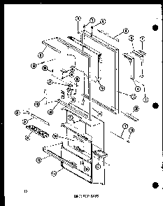 Lower Door Parts Diagram and Parts List for TC18C-C-P73500-16WC  Amana Refrigerator
