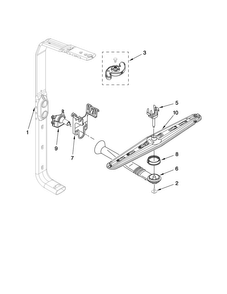 Upper Wash And Rinse Parts Diagram and Parts List for JDB3000AWB0  Jenn-Air Dishwasher