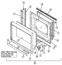 DOOR Diagram and Parts List for CR4200  Crosley Microwave