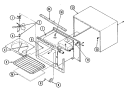 BASE & CAVITY Diagram and Parts List for CR4200  Crosley Microwave