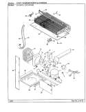 UNIT COMPARTMENT & SYSTEM Diagram and Parts List for CNT19V8 AC54B Crosley Refrigerator
