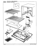 FREEZER COMPARTMENT Diagram and Parts List for CNT19V8 AC54B Crosley Refrigerator