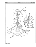 BASE & DRIVE (ORIG. REV. A - D) Diagram and Parts List for CW20P4W  Crosley Washer