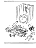 MOTOR & DRIVE Diagram and Parts List for CDE20P7W  Crosley Dryer