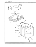 EXTERIOR (REV. E - J) Diagram and Parts List for CW26P6KW  Crosley Washer