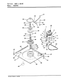 BASE & DRIVE (ORIG. REV. A - D) Diagram and Parts List for CW26P6KW  Crosley Washer