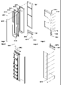 Freezer Door And Accessories Diagram and Parts List for SB520SW-P1185003WW  Amana Refrigerator