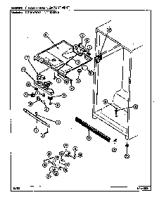 Fresh Food Compartment Diagram and Parts List for GT18X8DV DC45A Maytag Refrigerator