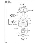TUB Diagram and Parts List for CW20P6AC  Crosley Washer