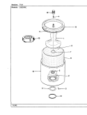 TUB (REV. A - E) Diagram and Parts List for CW20P6AC  Crosley Washer