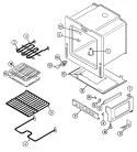 OVEN / BASE Diagram and Parts List for CE3531WUA  Crosley Range