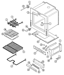 OVEN / BASE Diagram and Parts List for CC3531WUV  Crosley Range