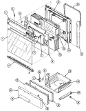 DOOR / DRAWER Diagram and Parts List for CG3131XUW  Crosley Range