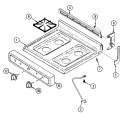 TOP ASSEMBLY Diagram and Parts List for CG3131WUW  Crosley Range