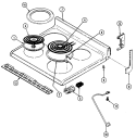 TOP ASSEMBLY Diagram and Parts List for CC3531WRV  Crosley Range