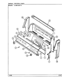 CONTROL PANEL Diagram and Parts List for CC3872XRW  Crosley Range