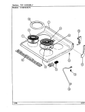 TOP ASSEMBLY Diagram and Parts List for CC3872XRW  Crosley Range