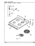 TOP ASSEMBLY Diagram and Parts List for CC3878VRA  Crosley Range