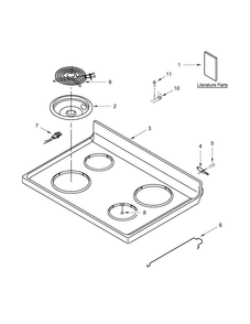 Cooktop Parts Diagram and Parts List for ACR4303MEW0  Amana Range