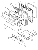 DOOR / DRAWER (CC3531WRW, CC3531WRV) Diagram and Parts List for CC3531WRV  Crosley Range